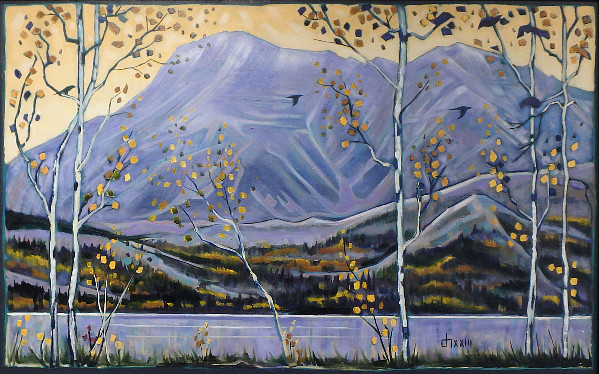Don Hamm - Light on Vimy Peak - 30x48in oil on canvas